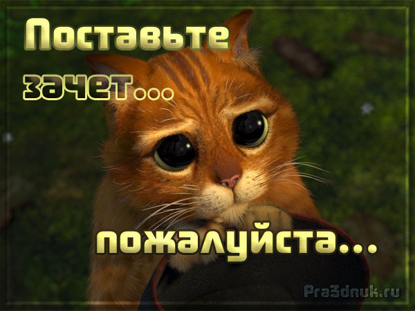 поставьте зачет